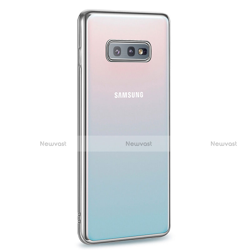 Ultra-thin Transparent TPU Soft Case Cover S03 for Samsung Galaxy S10e Silver