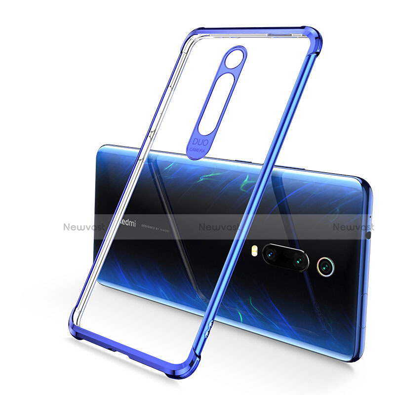 Ultra-thin Transparent TPU Soft Case Cover S03 for Xiaomi Mi 9T Blue