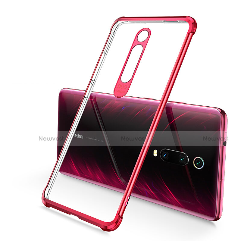 Ultra-thin Transparent TPU Soft Case Cover S03 for Xiaomi Mi 9T Red