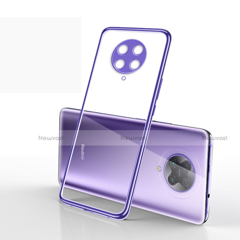 Ultra-thin Transparent TPU Soft Case Cover S03 for Xiaomi Redmi K30 Pro 5G Purple