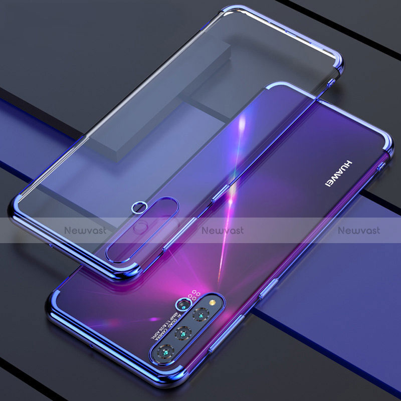 Ultra-thin Transparent TPU Soft Case Cover S04 for Huawei Nova 5 Blue