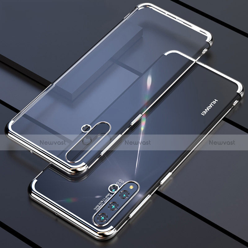 Ultra-thin Transparent TPU Soft Case Cover S04 for Huawei Nova 5 Pro Silver