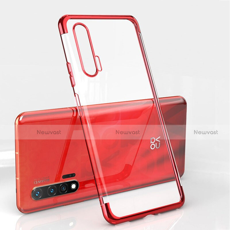 Ultra-thin Transparent TPU Soft Case Cover S04 for Huawei Nova 6 Red