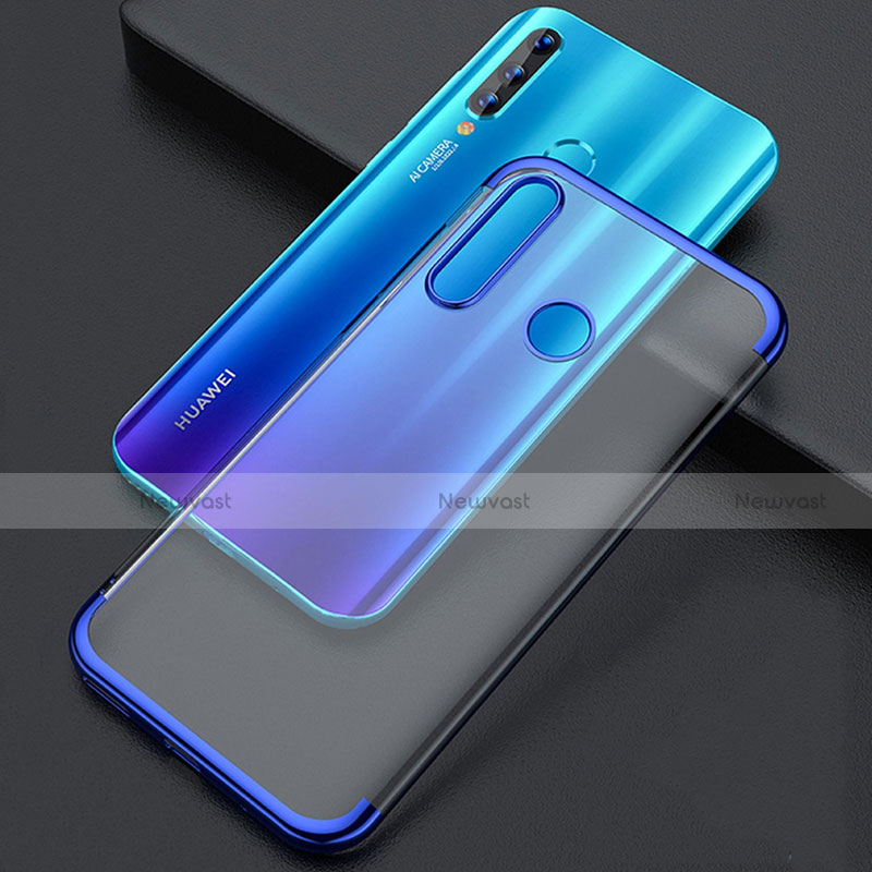 Ultra-thin Transparent TPU Soft Case Cover S04 for Huawei P Smart+ Plus (2019) Blue