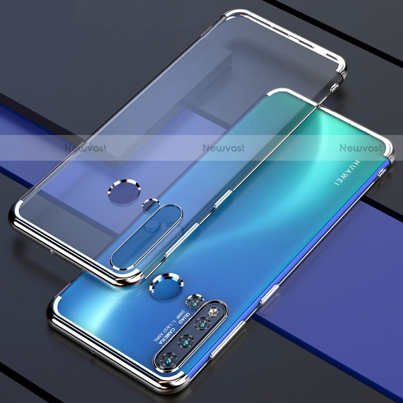Ultra-thin Transparent TPU Soft Case Cover S04 for Huawei P20 Lite (2019) Silver