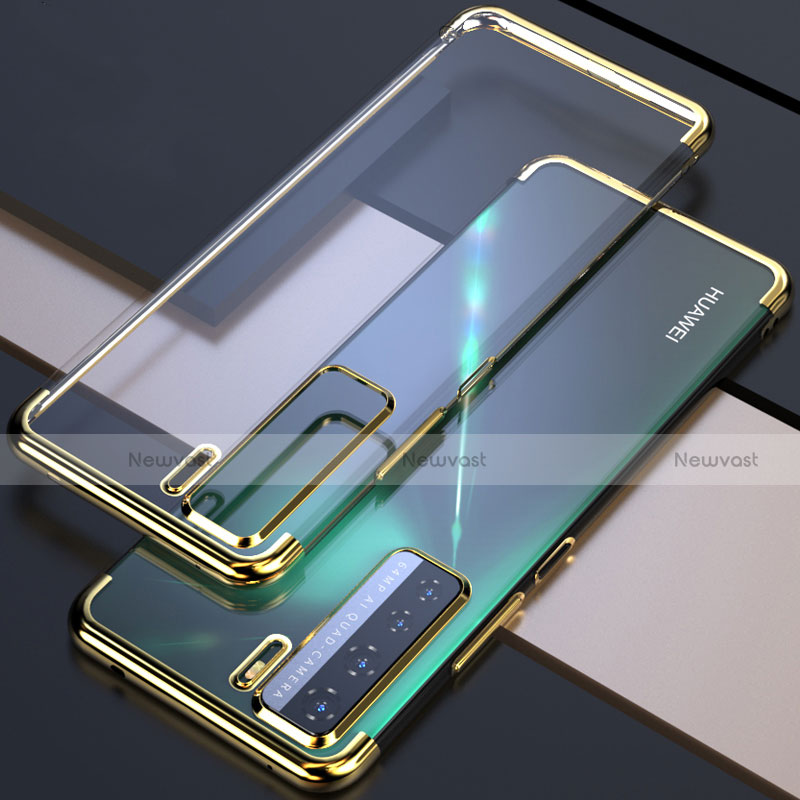 Ultra-thin Transparent TPU Soft Case Cover S04 for Huawei P40 Lite 5G Gold