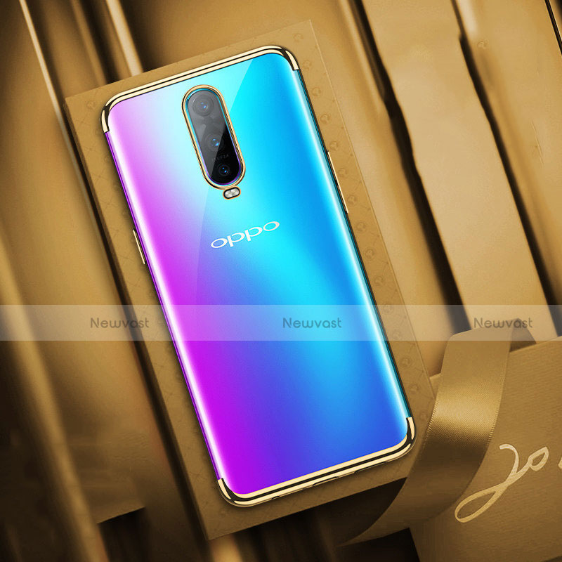 Ultra-thin Transparent TPU Soft Case Cover S04 for Oppo R17 Pro Gold