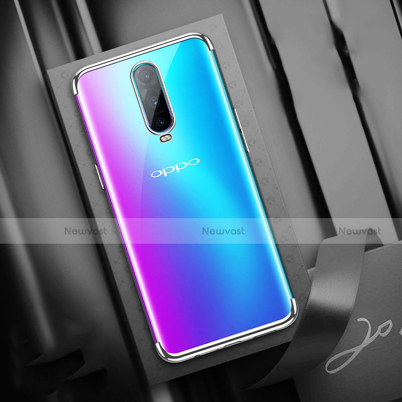 Ultra-thin Transparent TPU Soft Case Cover S04 for Oppo R17 Pro Silver