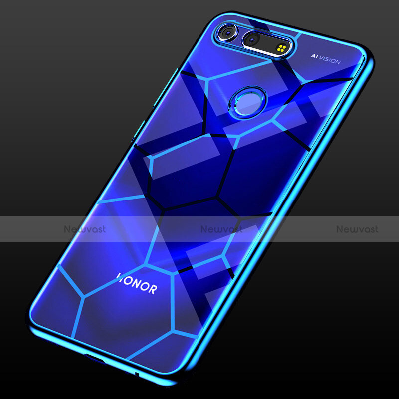 Ultra-thin Transparent TPU Soft Case Cover S05 for Huawei Honor View 20 Blue