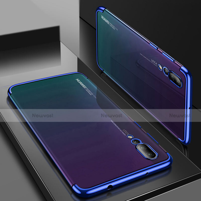 Ultra-thin Transparent TPU Soft Case Cover S05 for Huawei P20 Pro Blue