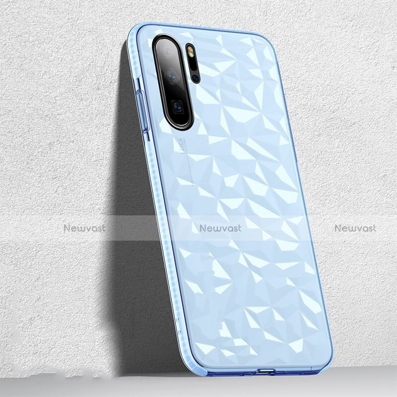 Ultra-thin Transparent TPU Soft Case Cover S05 for Huawei P30 Pro New Edition Sky Blue