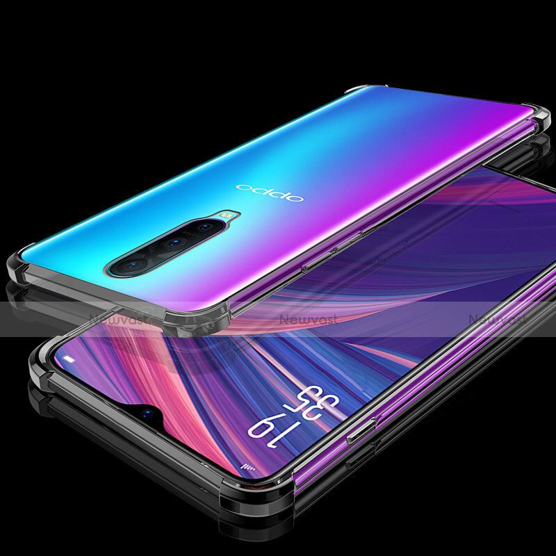 Ultra-thin Transparent TPU Soft Case Cover S05 for Oppo R17 Pro Black