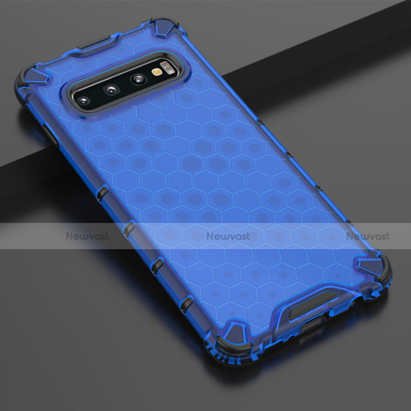 Ultra-thin Transparent TPU Soft Case Cover S05 for Samsung Galaxy S10 5G Blue