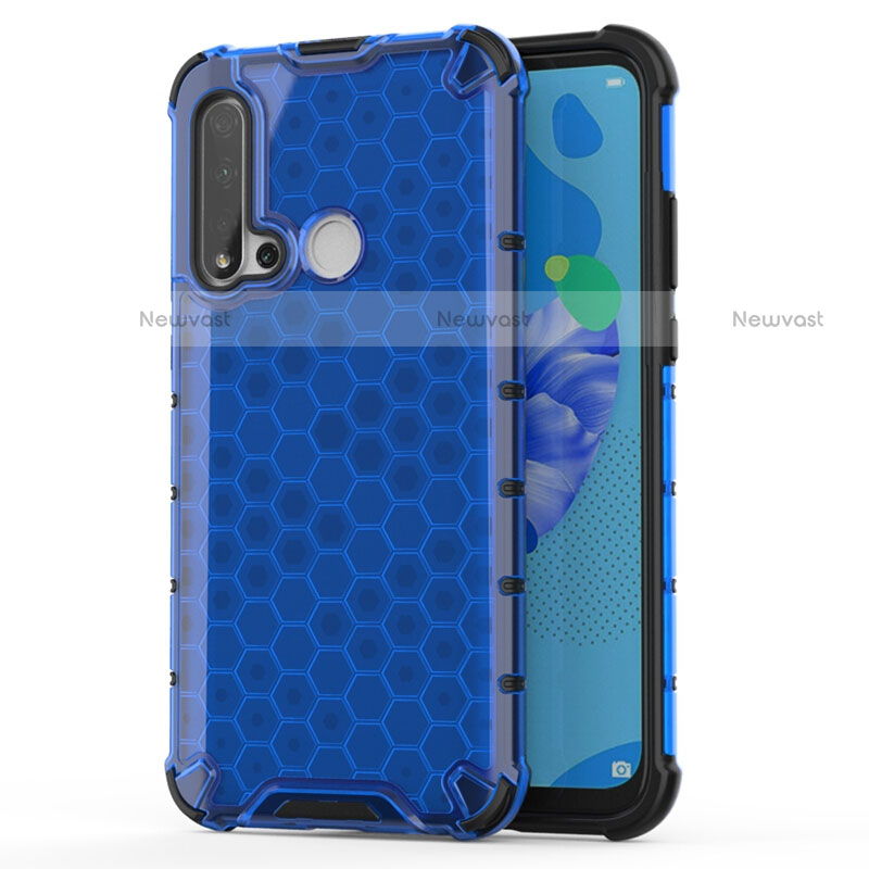 Ultra-thin Transparent TPU Soft Case Cover S06 for Huawei P20 Lite (2019) Blue