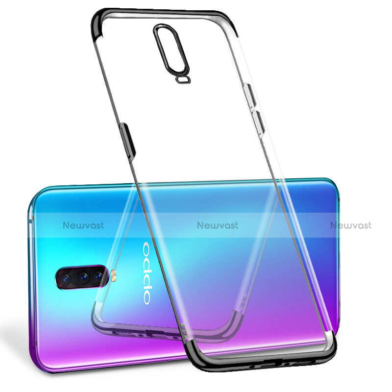 Ultra-thin Transparent TPU Soft Case Cover S06 for Oppo R17 Pro Black