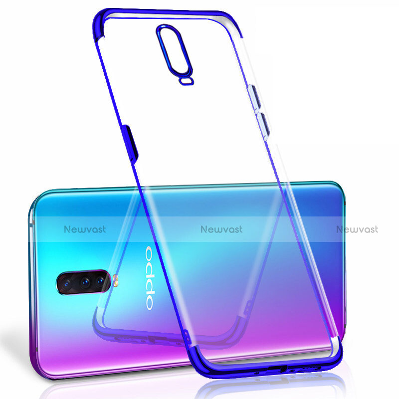 Ultra-thin Transparent TPU Soft Case Cover S06 for Oppo R17 Pro Blue