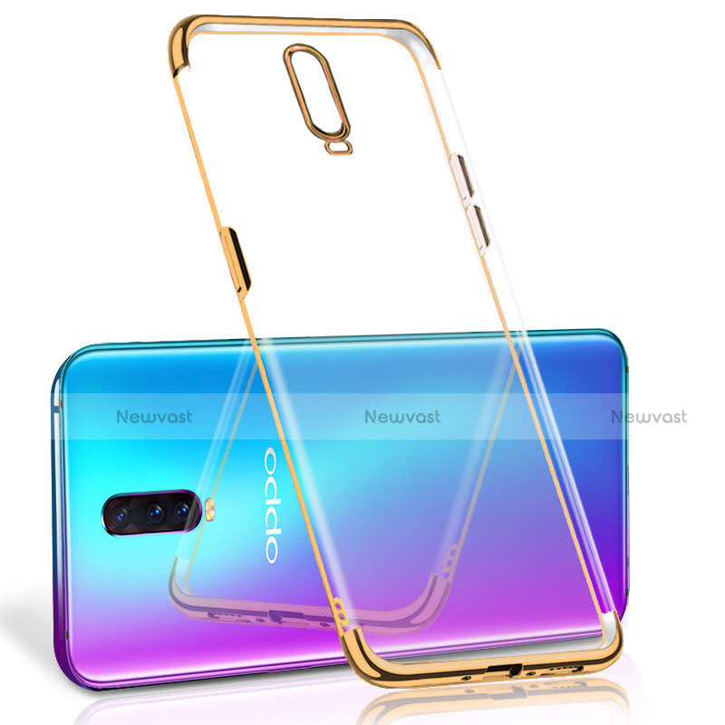 Ultra-thin Transparent TPU Soft Case Cover S06 for Oppo R17 Pro Gold