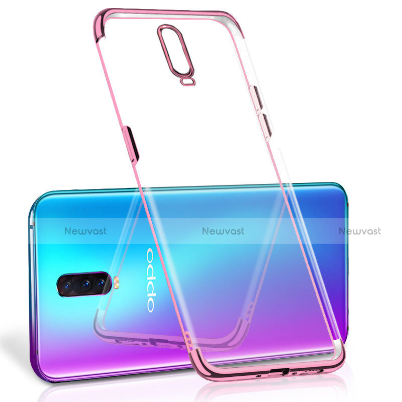 Ultra-thin Transparent TPU Soft Case Cover S06 for Oppo R17 Pro Rose Gold