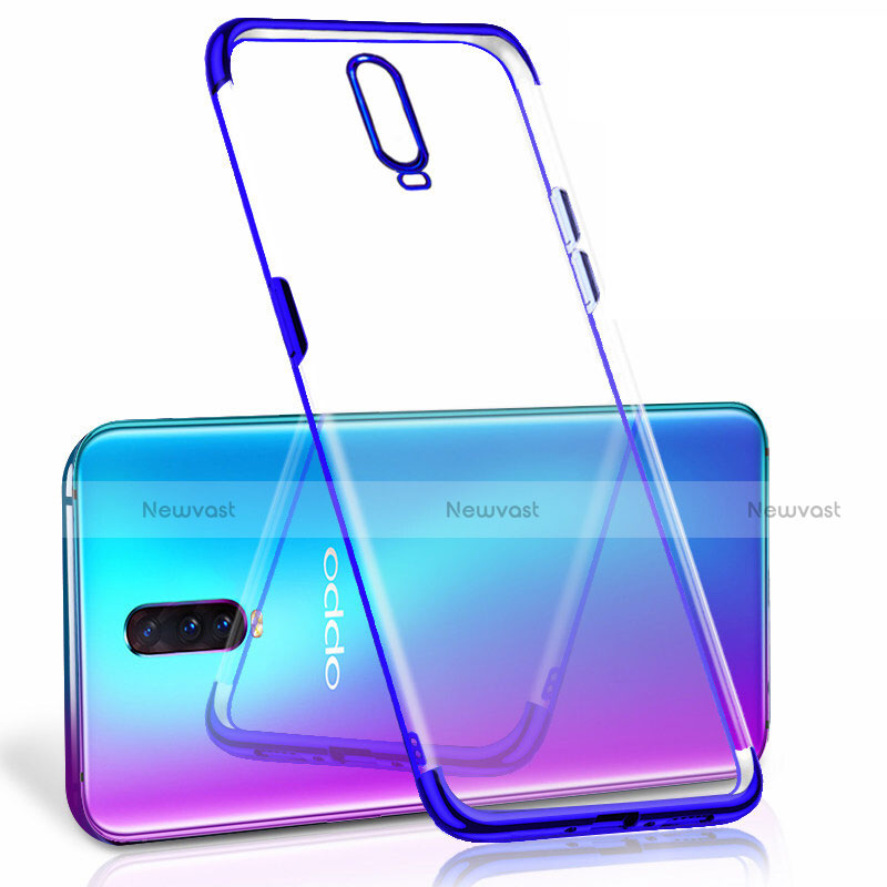 Ultra-thin Transparent TPU Soft Case Cover S06 for Oppo RX17 Pro Blue
