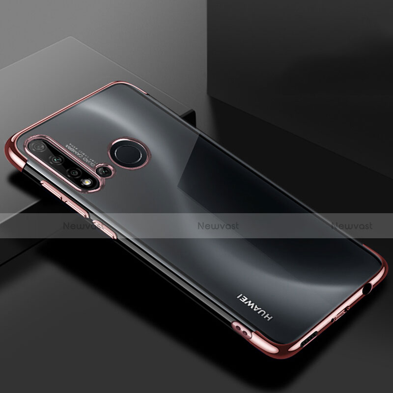 Ultra-thin Transparent TPU Soft Case Cover S07 for Huawei Nova 5i Rose Gold