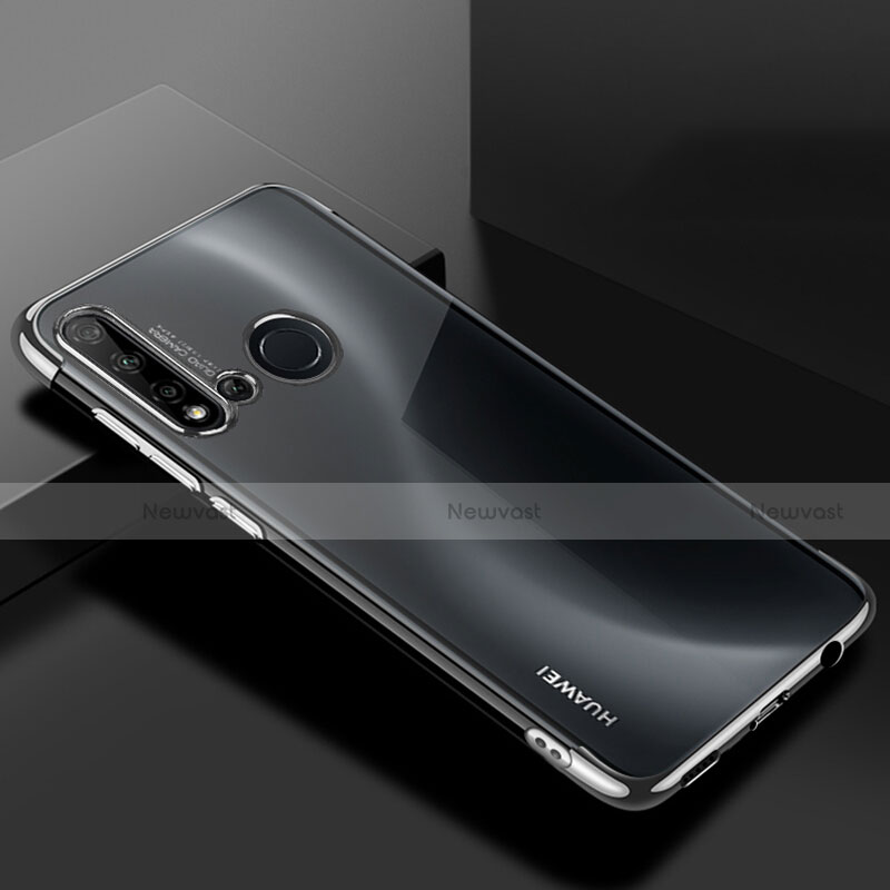 Ultra-thin Transparent TPU Soft Case Cover S07 for Huawei Nova 5i Silver