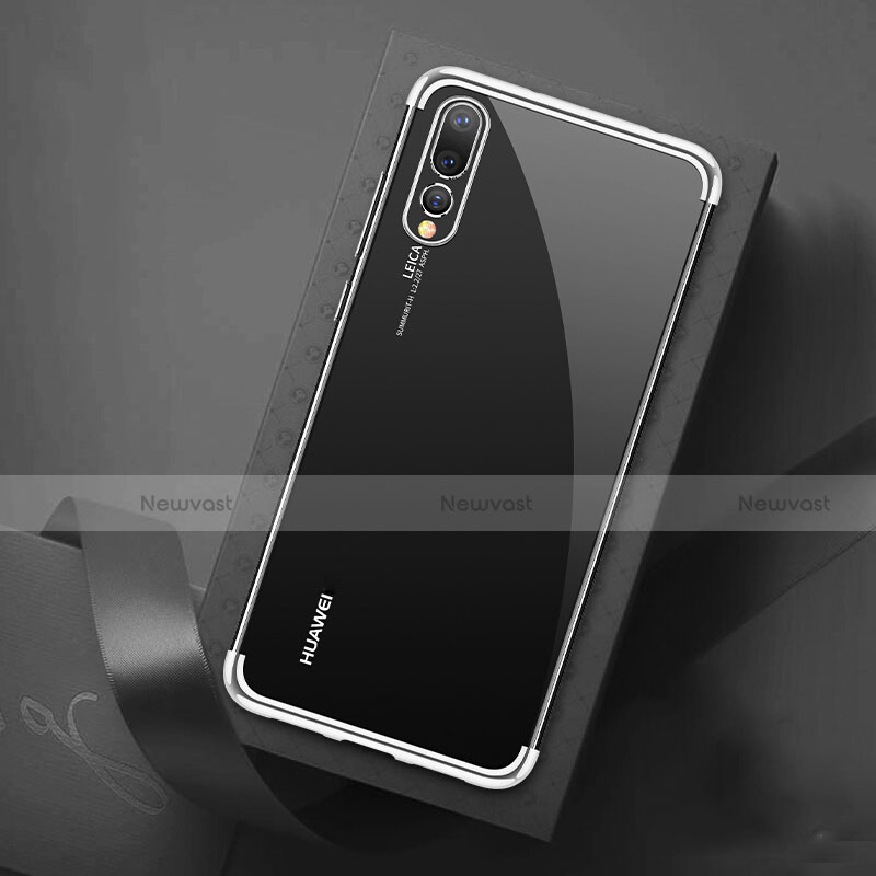 Ultra-thin Transparent TPU Soft Case Cover S07 for Huawei P20 Pro Silver