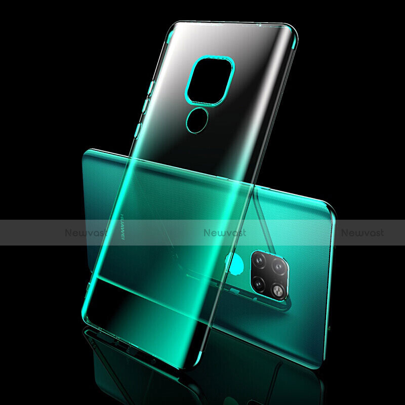 Ultra-thin Transparent TPU Soft Case Cover S08 for Huawei Mate 20 X 5G Green