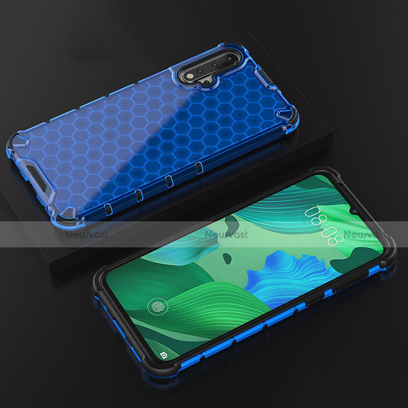 Ultra-thin Transparent TPU Soft Case Cover S08 for Huawei Nova 5 Blue