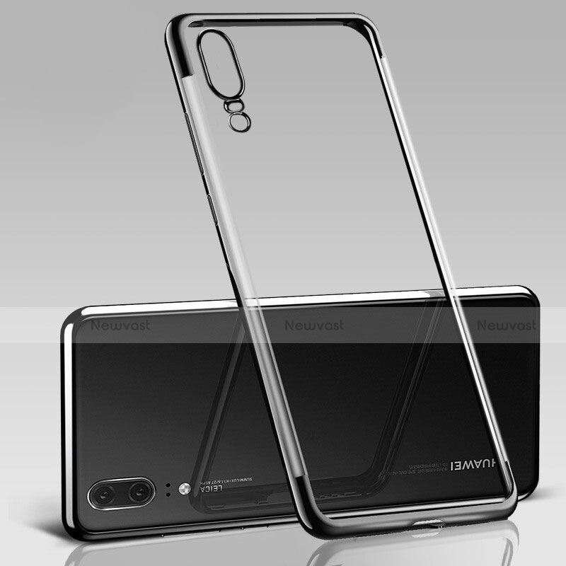 Ultra-thin Transparent TPU Soft Case Cover S09 for Huawei P20 Black