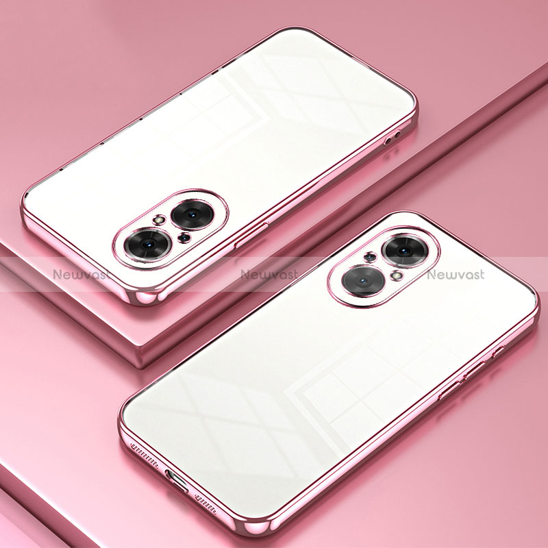 Ultra-thin Transparent TPU Soft Case Cover SY1 for Huawei Honor 50 SE 5G Rose Gold