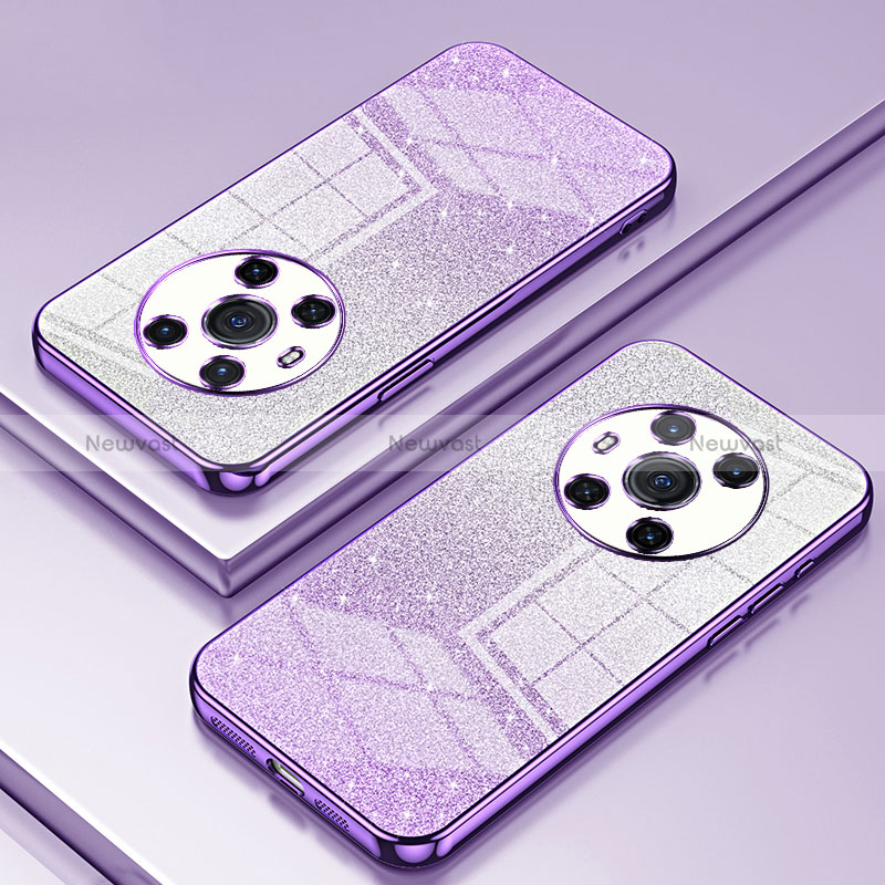 Ultra-thin Transparent TPU Soft Case Cover SY1 for Huawei Honor Magic3 5G Purple