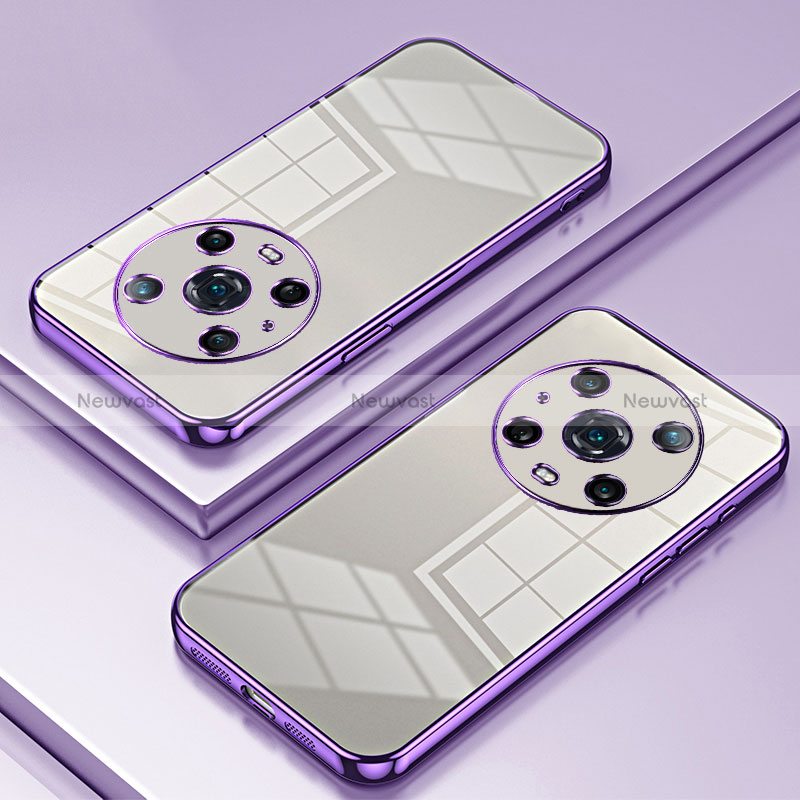 Ultra-thin Transparent TPU Soft Case Cover SY1 for Huawei Honor Magic4 Pro 5G Purple