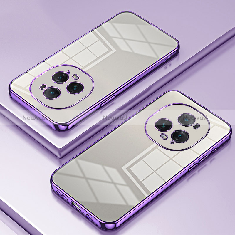 Ultra-thin Transparent TPU Soft Case Cover SY1 for Huawei Honor Magic5 Ultimate 5G Purple