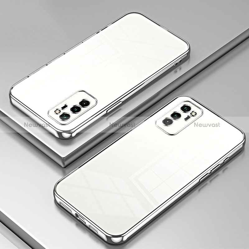 Ultra-thin Transparent TPU Soft Case Cover SY1 for Huawei Honor V30 5G Silver