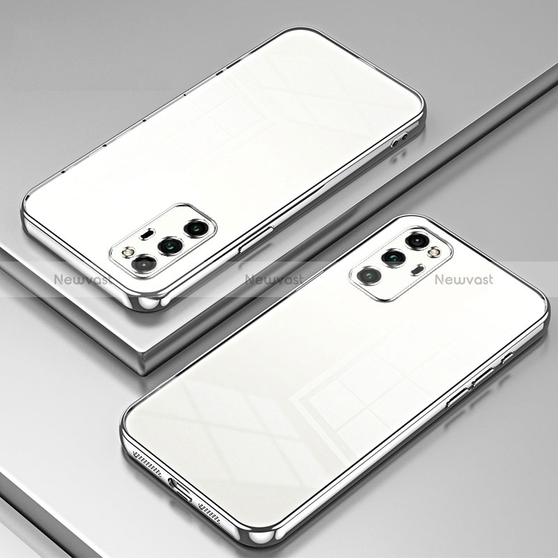 Ultra-thin Transparent TPU Soft Case Cover SY1 for Huawei Honor V30 Pro 5G Silver