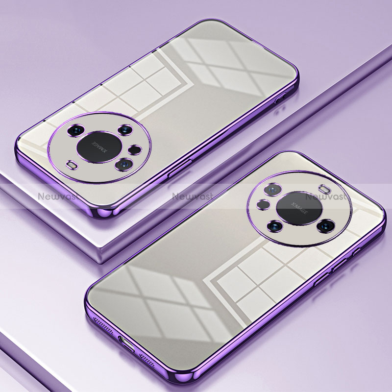 Ultra-thin Transparent TPU Soft Case Cover SY1 for Huawei Mate 60 Pro+ Plus Purple