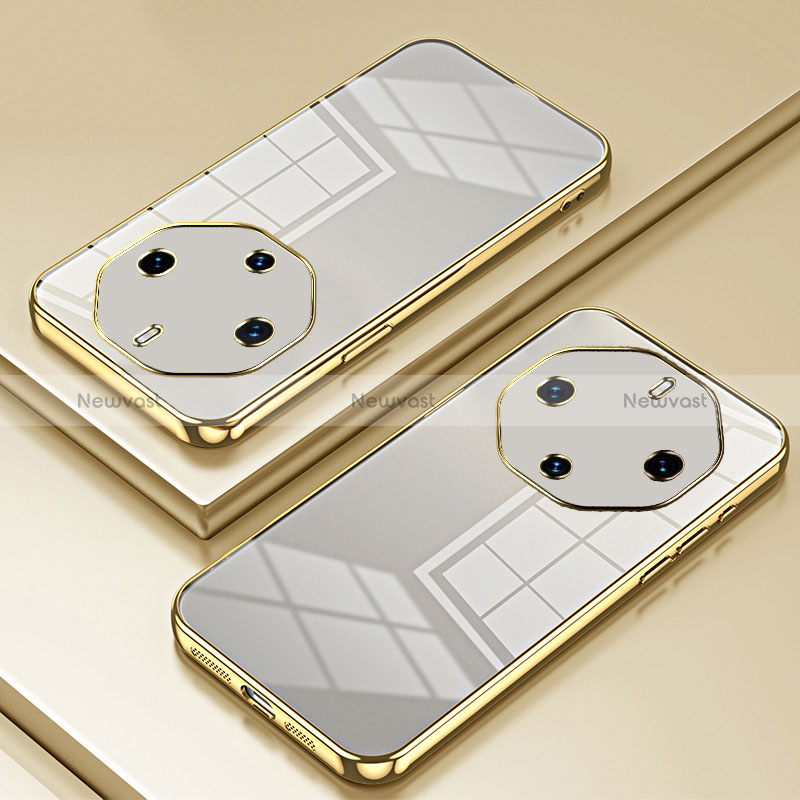 Ultra-thin Transparent TPU Soft Case Cover SY1 for Huawei Mate 60 RS Ultimate Gold