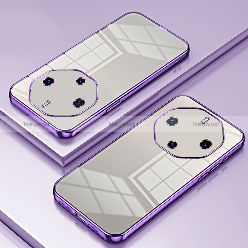 Ultra-thin Transparent TPU Soft Case Cover SY1 for Huawei Mate 60 RS Ultimate Purple