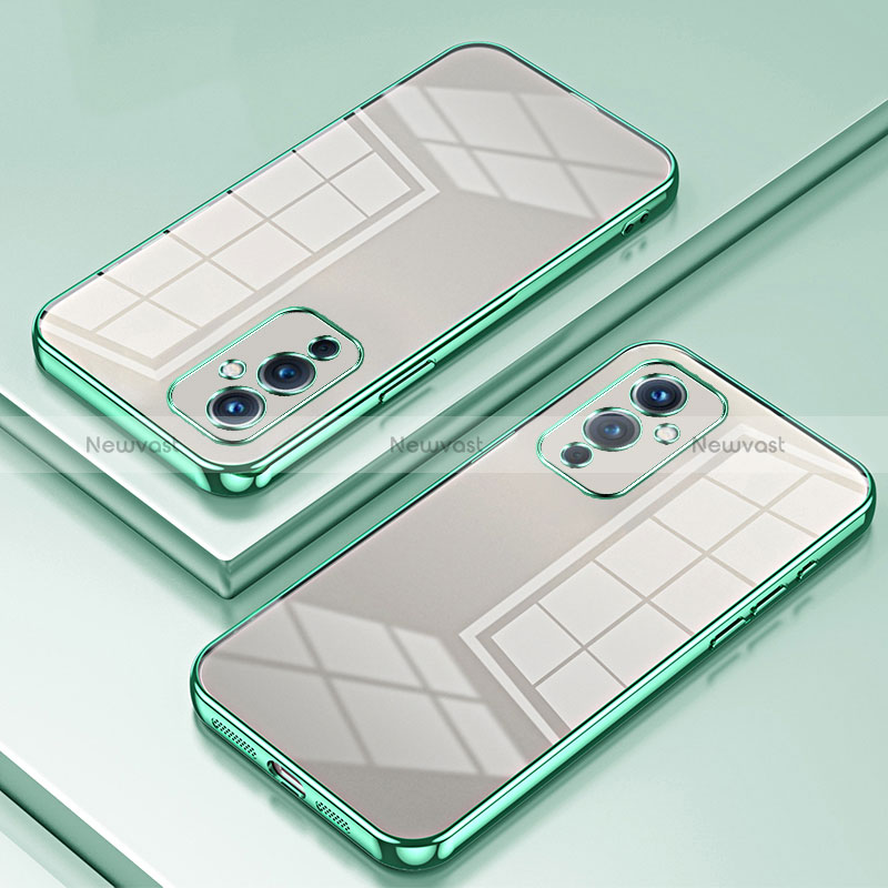 Ultra-thin Transparent TPU Soft Case Cover SY1 for OnePlus 9 5G Green