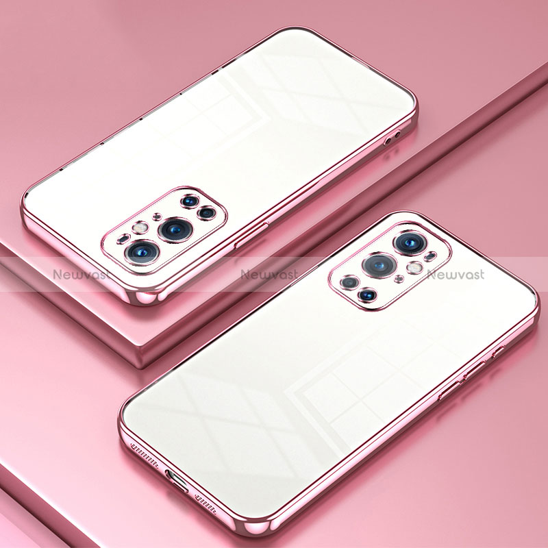 Ultra-thin Transparent TPU Soft Case Cover SY1 for OnePlus 9 Pro 5G Rose Gold