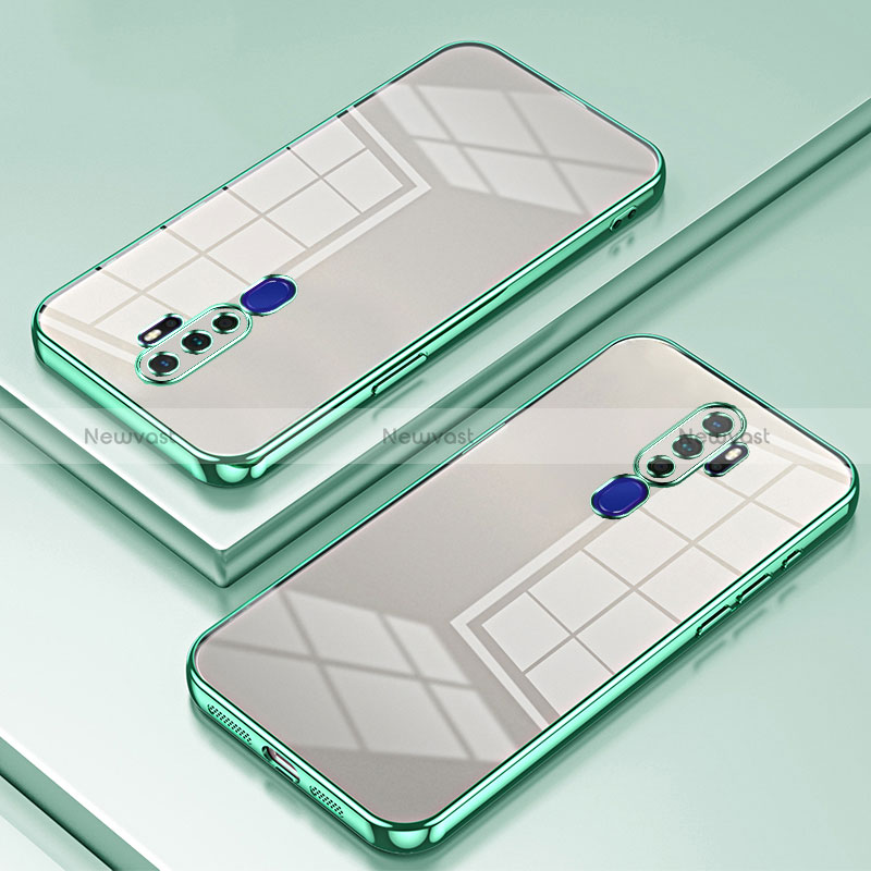 Ultra-thin Transparent TPU Soft Case Cover SY1 for Oppo A11X Green