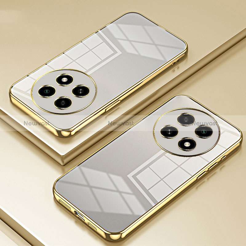 Ultra-thin Transparent TPU Soft Case Cover SY1 for Oppo A2 Pro 5G Gold