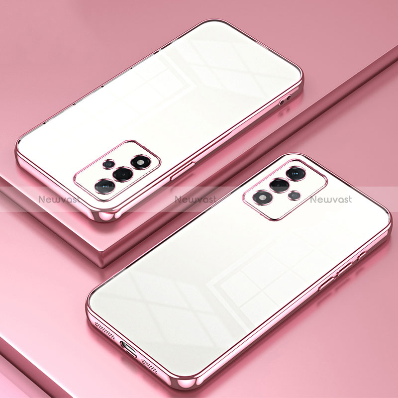 Ultra-thin Transparent TPU Soft Case Cover SY1 for Oppo A93s 5G Rose Gold