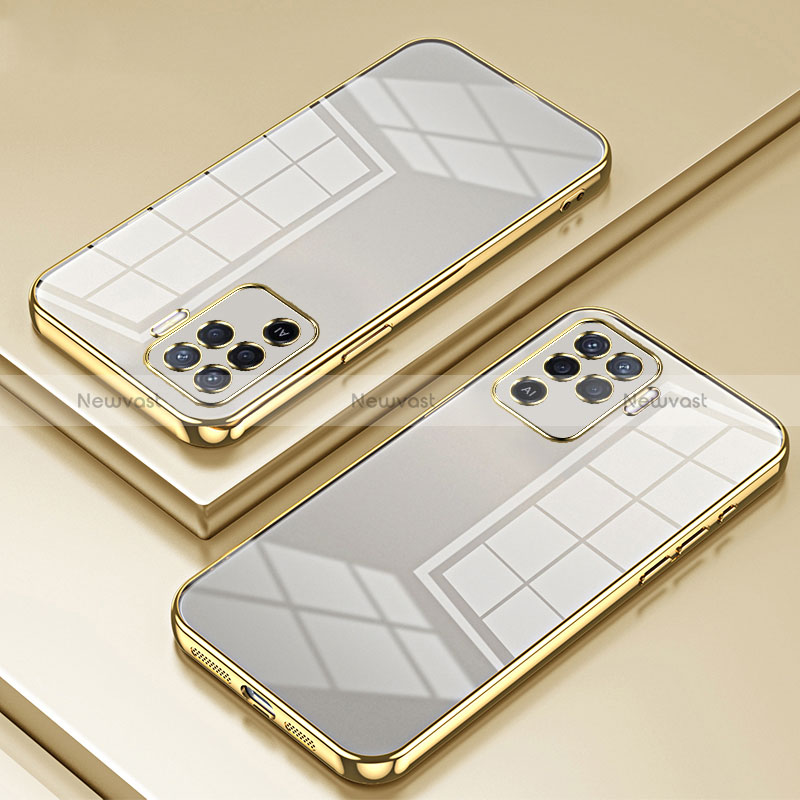 Ultra-thin Transparent TPU Soft Case Cover SY1 for Oppo A94 4G Gold