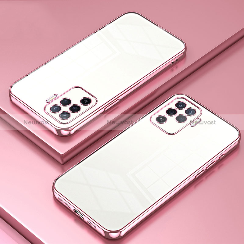 Ultra-thin Transparent TPU Soft Case Cover SY1 for Oppo A94 4G Rose Gold