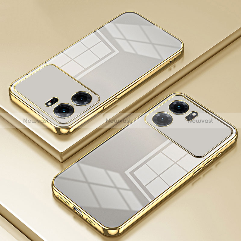 Ultra-thin Transparent TPU Soft Case Cover SY1 for Oppo K10 5G Gold