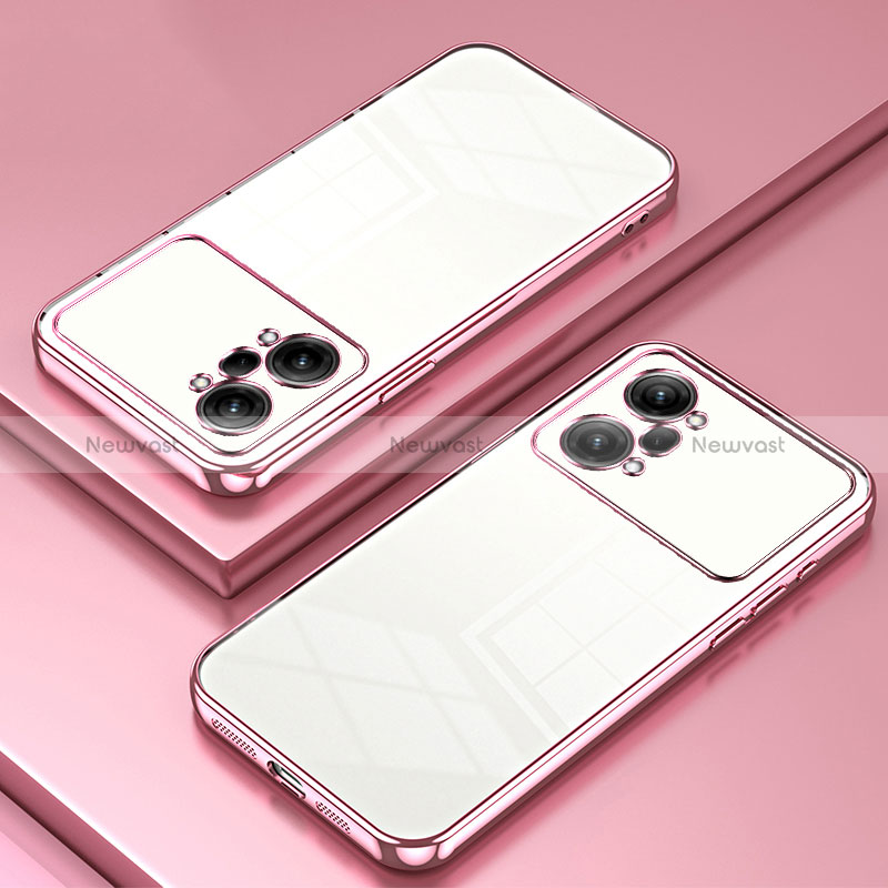 Ultra-thin Transparent TPU Soft Case Cover SY1 for Oppo K10 Pro 5G Rose Gold
