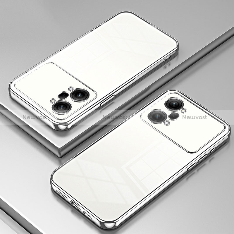 Ultra-thin Transparent TPU Soft Case Cover SY1 for Oppo K10 Pro 5G Silver