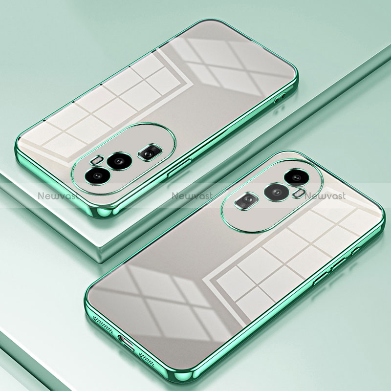 Ultra-thin Transparent TPU Soft Case Cover SY1 for Oppo Reno10 Pro+ Plus 5G Green