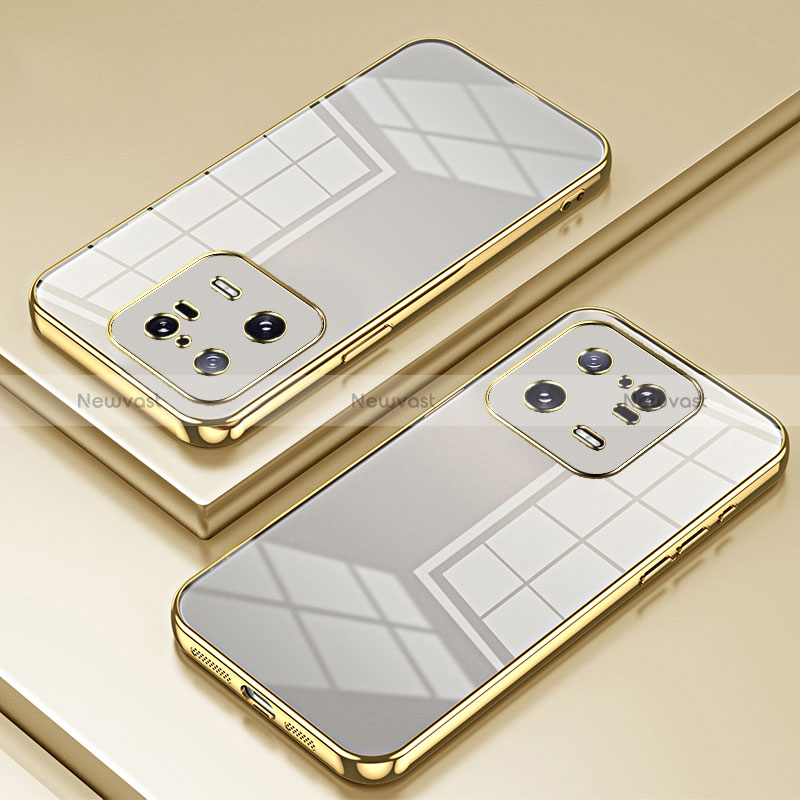 Ultra-thin Transparent TPU Soft Case Cover SY1 for Xiaomi Mi 13 Pro 5G Gold